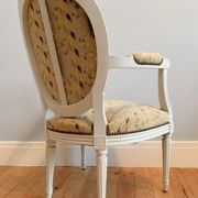 Chair and armchair medallion, Louis XVI style, circa 1950