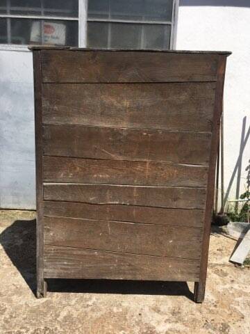 Old rustic farmhouse cabinet in fruit wood