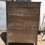 Old rustic farmhouse cabinet in fruit wood