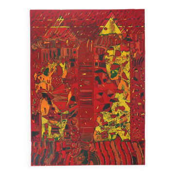Jean-Pierre Vielfaure : Le chaos de l'intérieur, lithographie originale signée