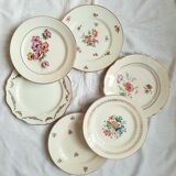 6 mismatched old flat plates