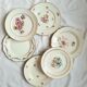 6 mismatched old flat plates