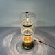 Lampadaire en verre soufflé à la bouche et laiton, années 1970
