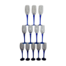 12 flutes champagne verre soufflé gravé - pieds torsadés