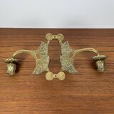 Antique brass wall candle holder – Art Deco double arm wall light