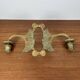 Antique brass wall candle holder – Art Deco double arm wall light