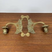 Bougeoir mural ancien laiton – applique double bras Art Déco