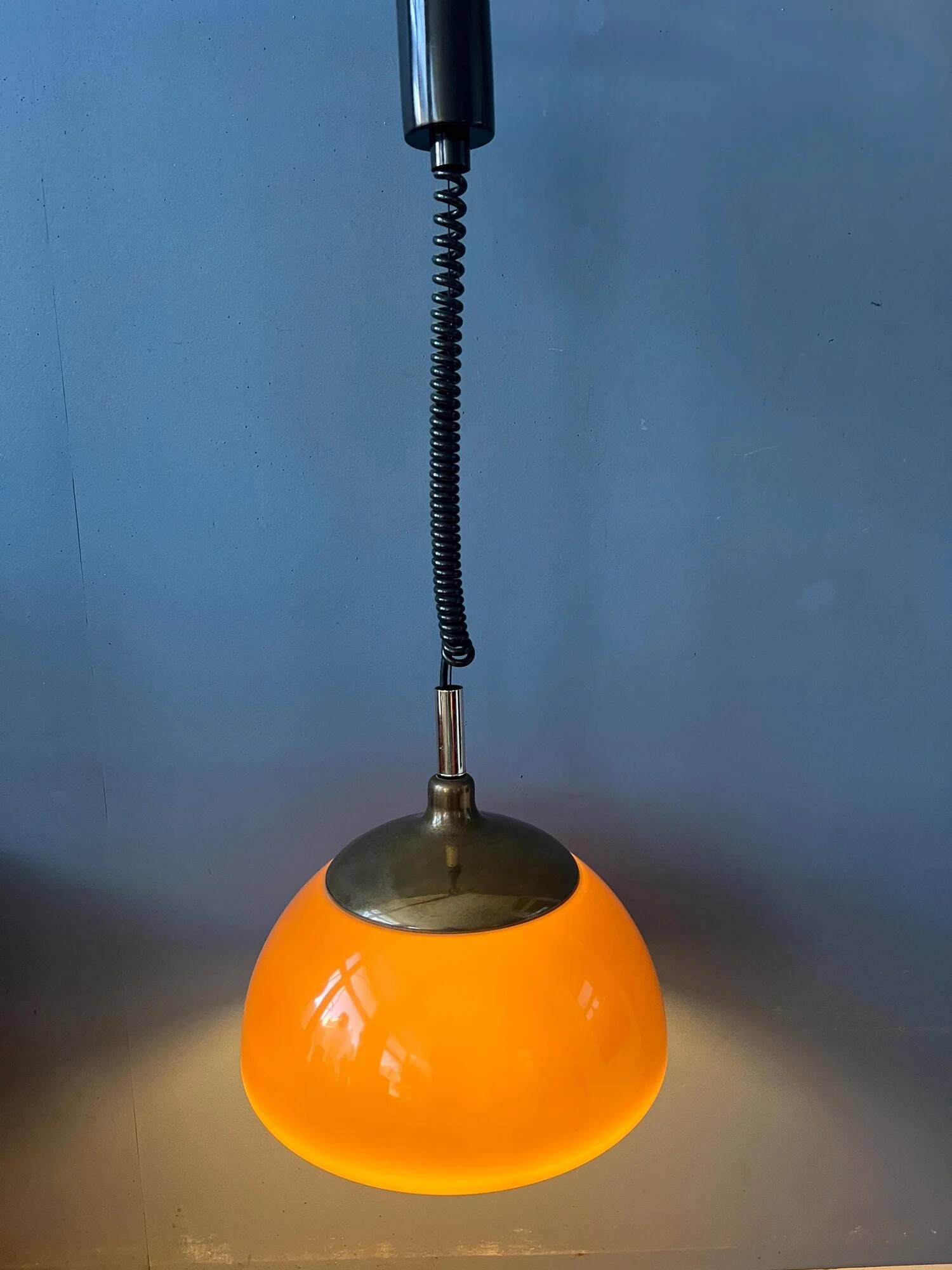 Vintage Cosack Leuchten Plexiglass Brown - Orange Pendant Lamp