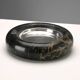 Vintage black and silver marble catchall, Italy, 1970s
