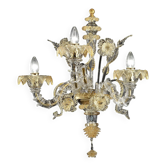 Verre de Murano italien Ca’ Rezzonico – Design floral en or fait à la main