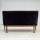 1950s, Danish art deco 2-seater sofa, ash wood, furniture velour.