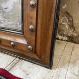 1900 wooden mirror with nails