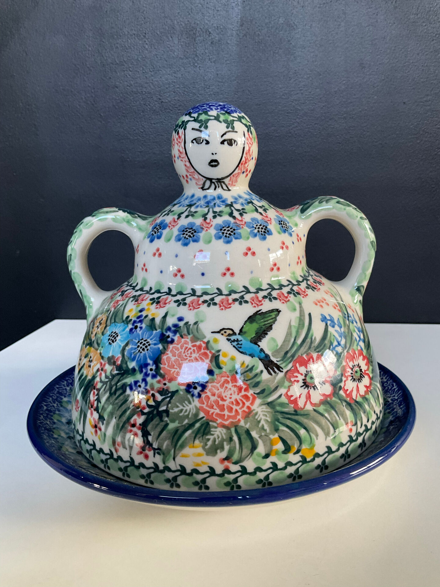 Cloche dish by Teresa Liana in glazed ceramic Poland
