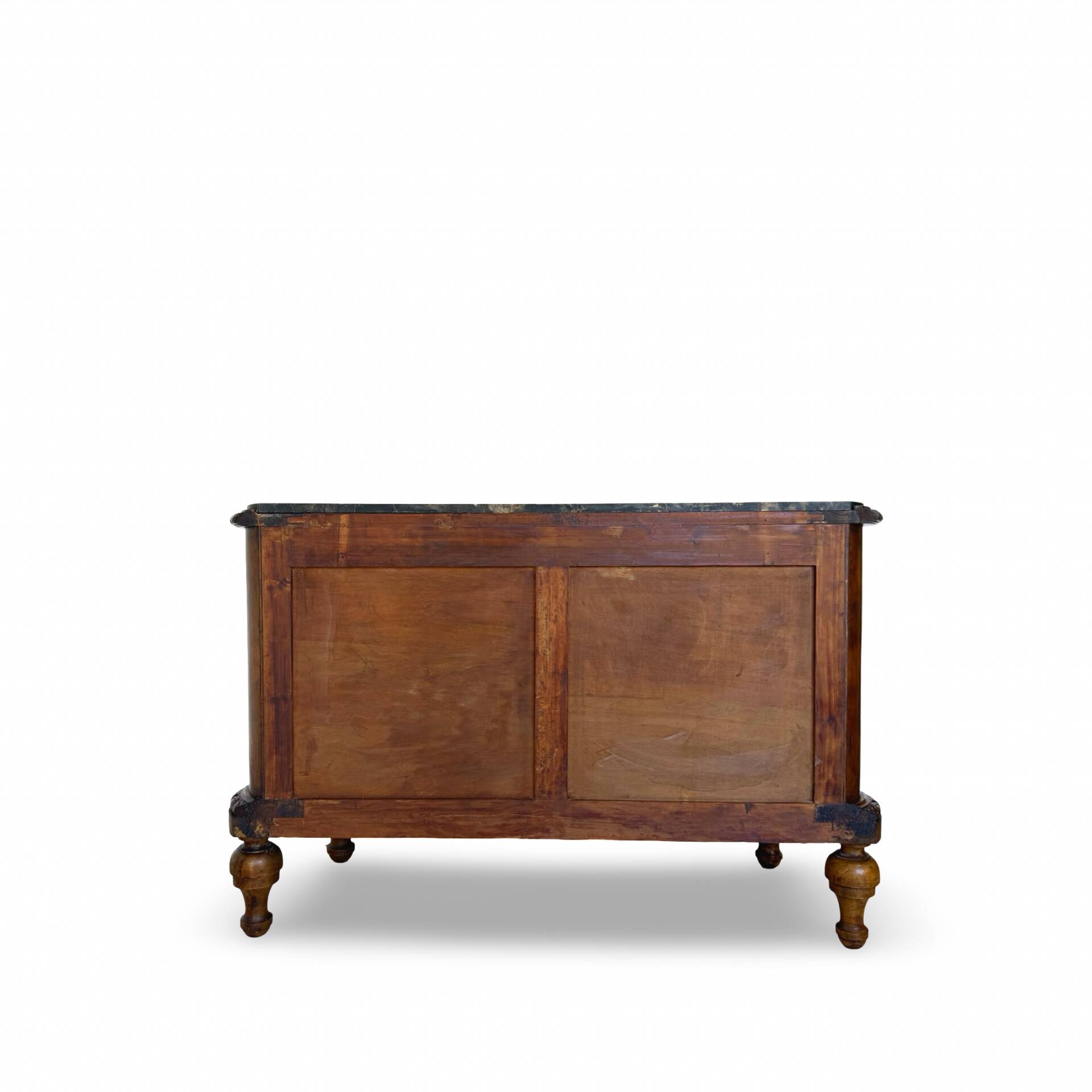 antique walnut serpentine commode