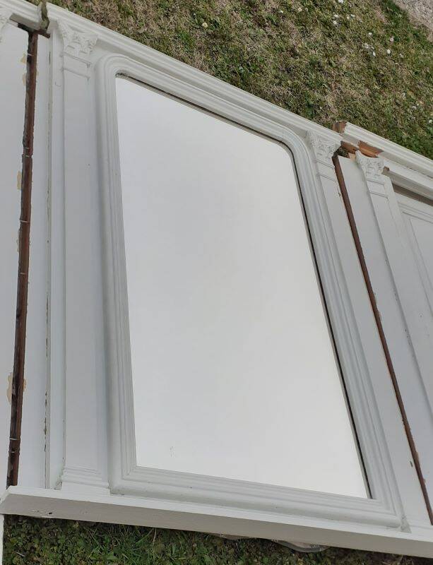 19th century woodwork 2x2 Louis Philippe mirror doors H2.46m L4.5m