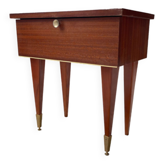 Bedside table in mahogany veneer