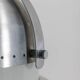 Industrial style suspension in brushed metal and opaline. 1970s.