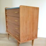 Vintage scandinavian style wooden dresser