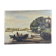 Oil on canvas "Animated lake landscape" work signed Gallard circa 1893