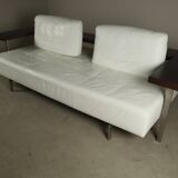 Rolf Benz Dono sofa by Christian Werner in white leather, 1990s