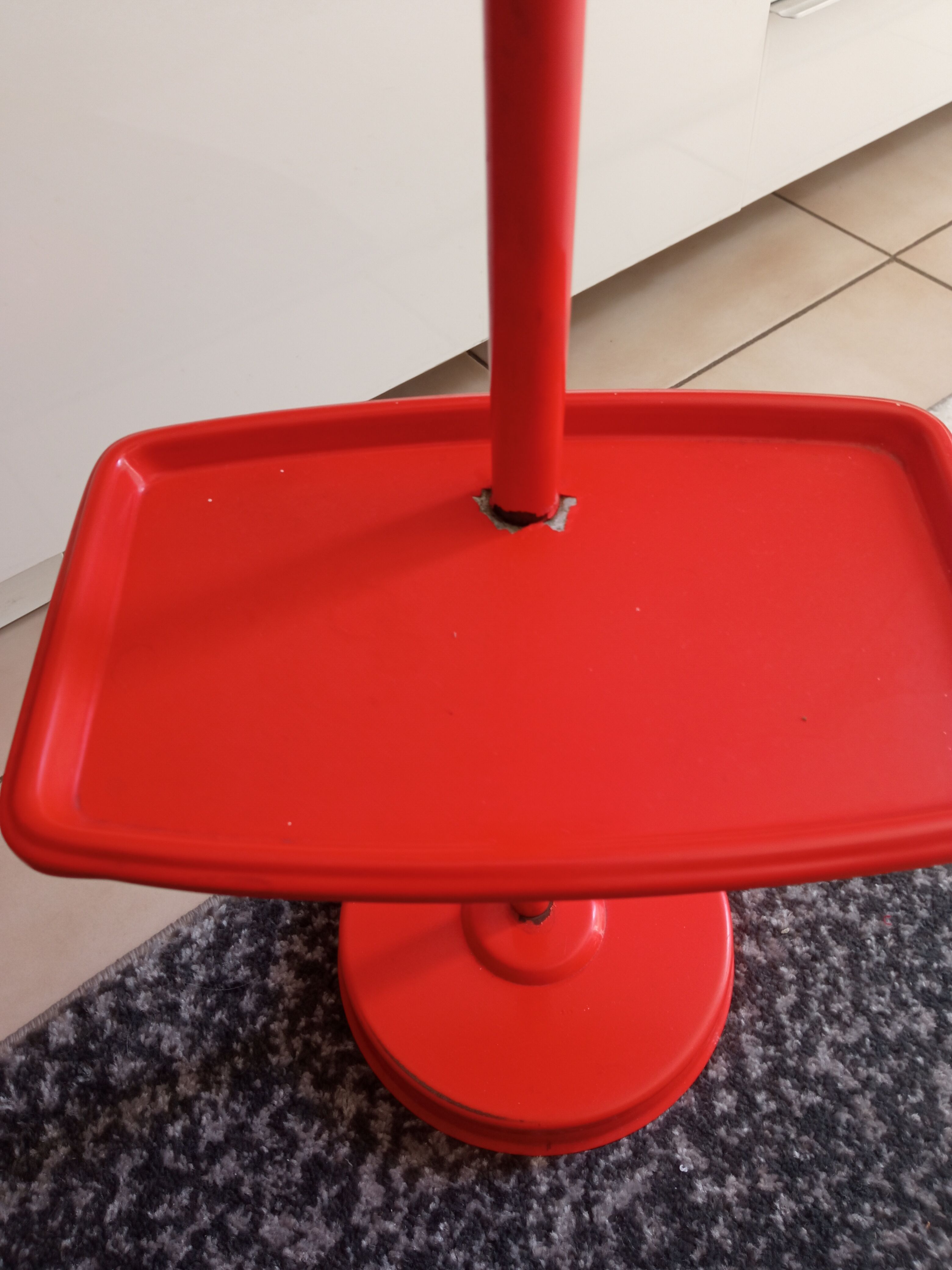 Cendrier sur pied vintage orange