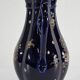 Midnight blue earthenware vase, "fives lille" - early twentieth century