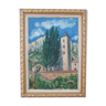 Landscape - oil on canvas stamped - Aix-en-Provence