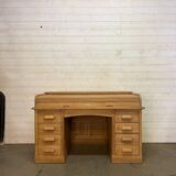 1920s American oak curtain desk