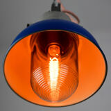 Blue industrial hanging light from tep