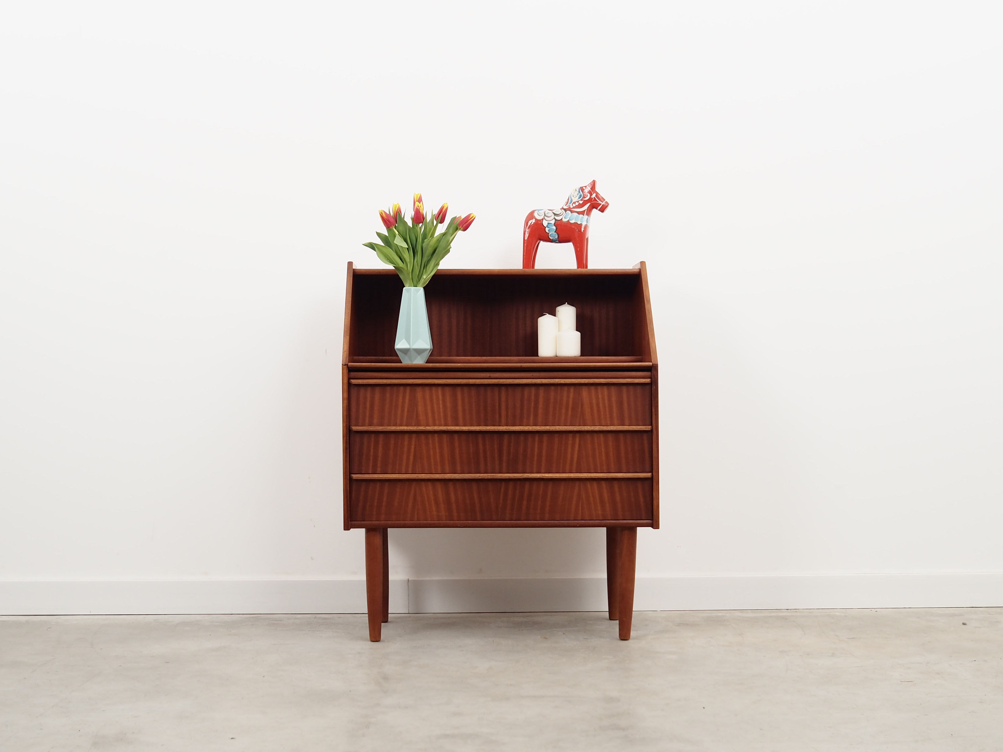 Mahogany secretary, Danish design, 60s, production: Denmark