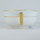 Green and gilded LIMOGES porcelain cup and cup lunch