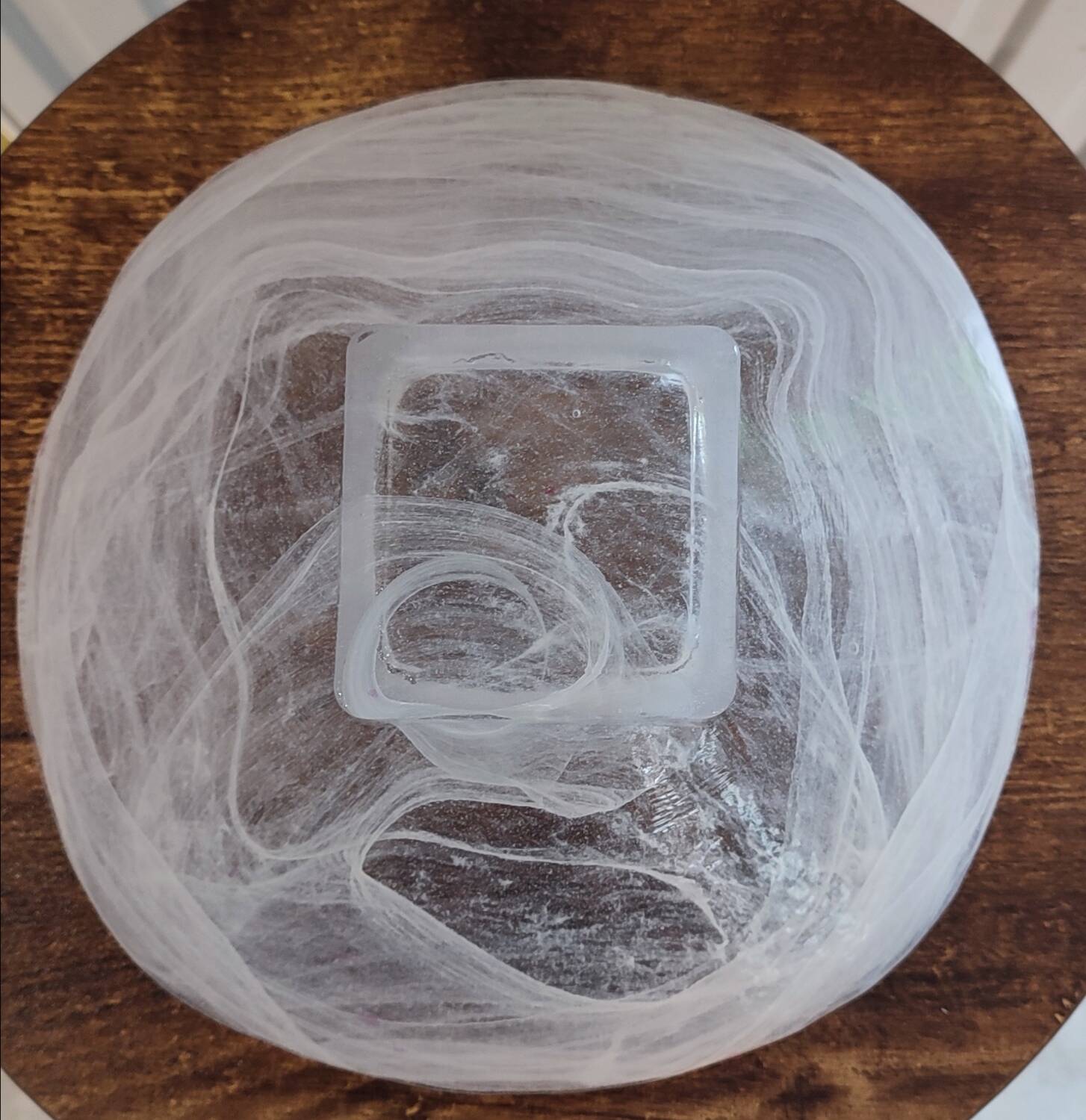 White marbled glass designer cup