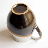 Tricolor stoneware pitcher