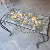 Vintage wrought iron coffee table