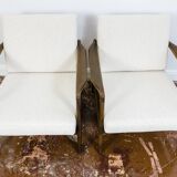 Pair of beige mid century armchairs b7522 by zenon bączyk, 1960's