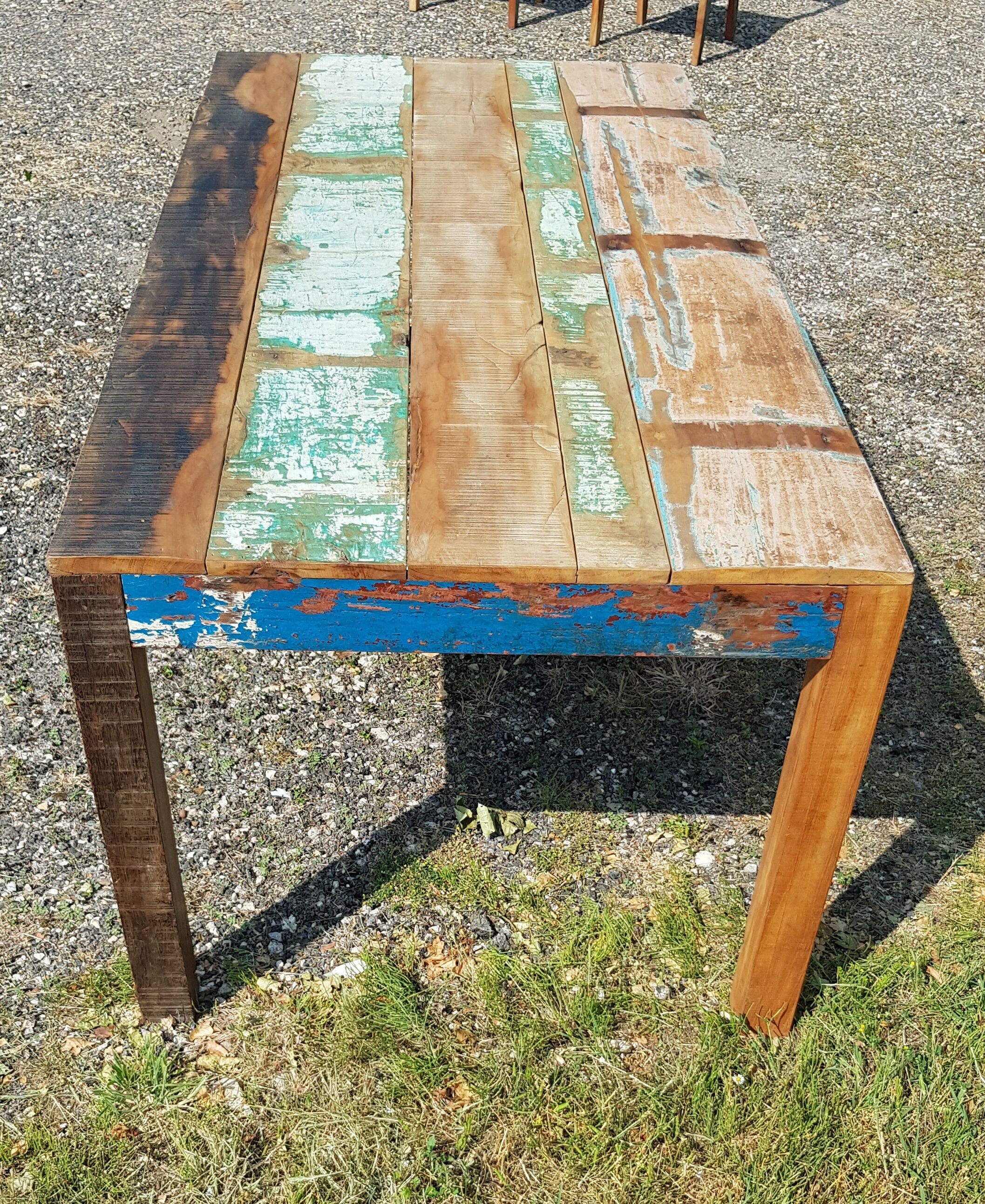 Teak table with 6 chairs