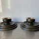 Pair Art Deco Swedish Grace  candleholder  Verdigris Bronze