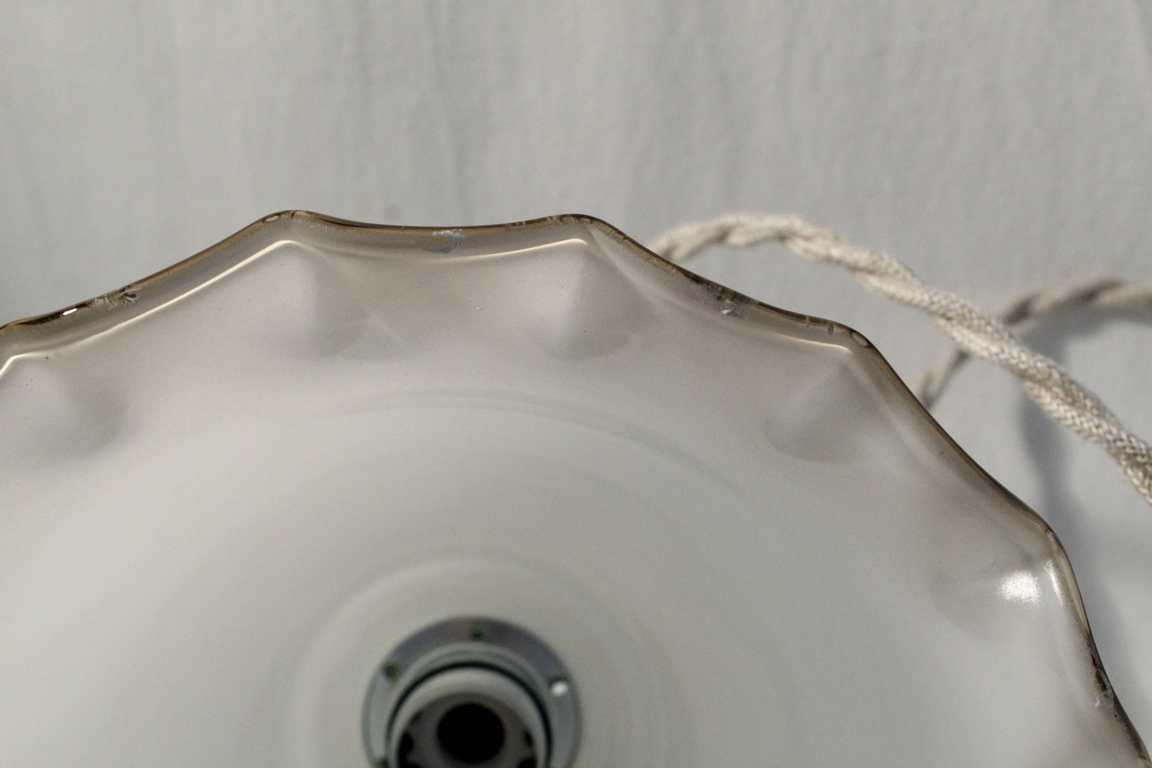 Trio of tulip suspensions in white opaline - electrified to nine