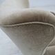 1960s, Danish armchair, green furniture velour, oak wood legs.
