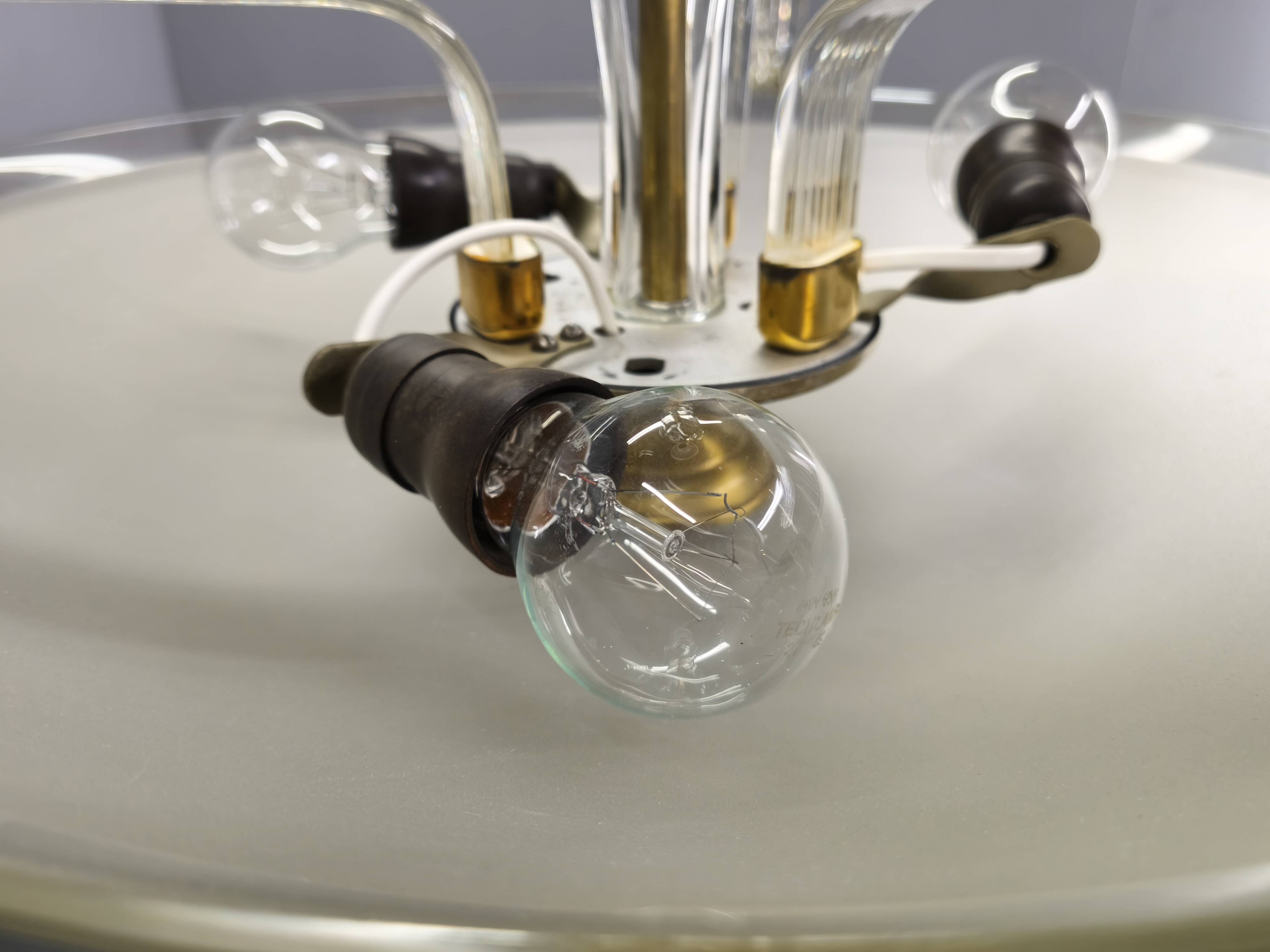 Art Deco lustre produced in Czechoslovakia during the 1940s.