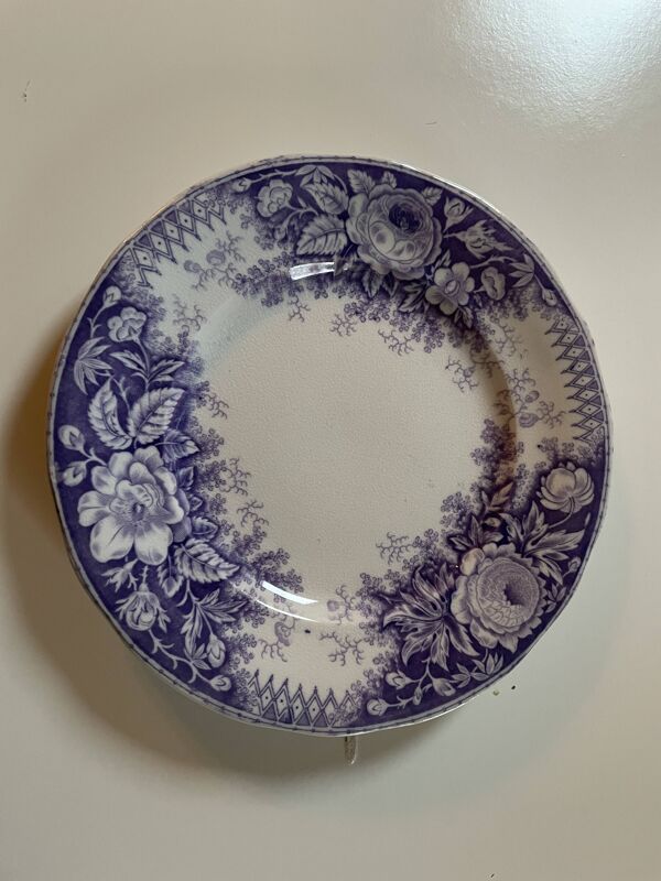 Assiettes dessert Sarreguemines modèle Jardinière XIXEME