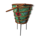 60s 70s rattan tripod worker