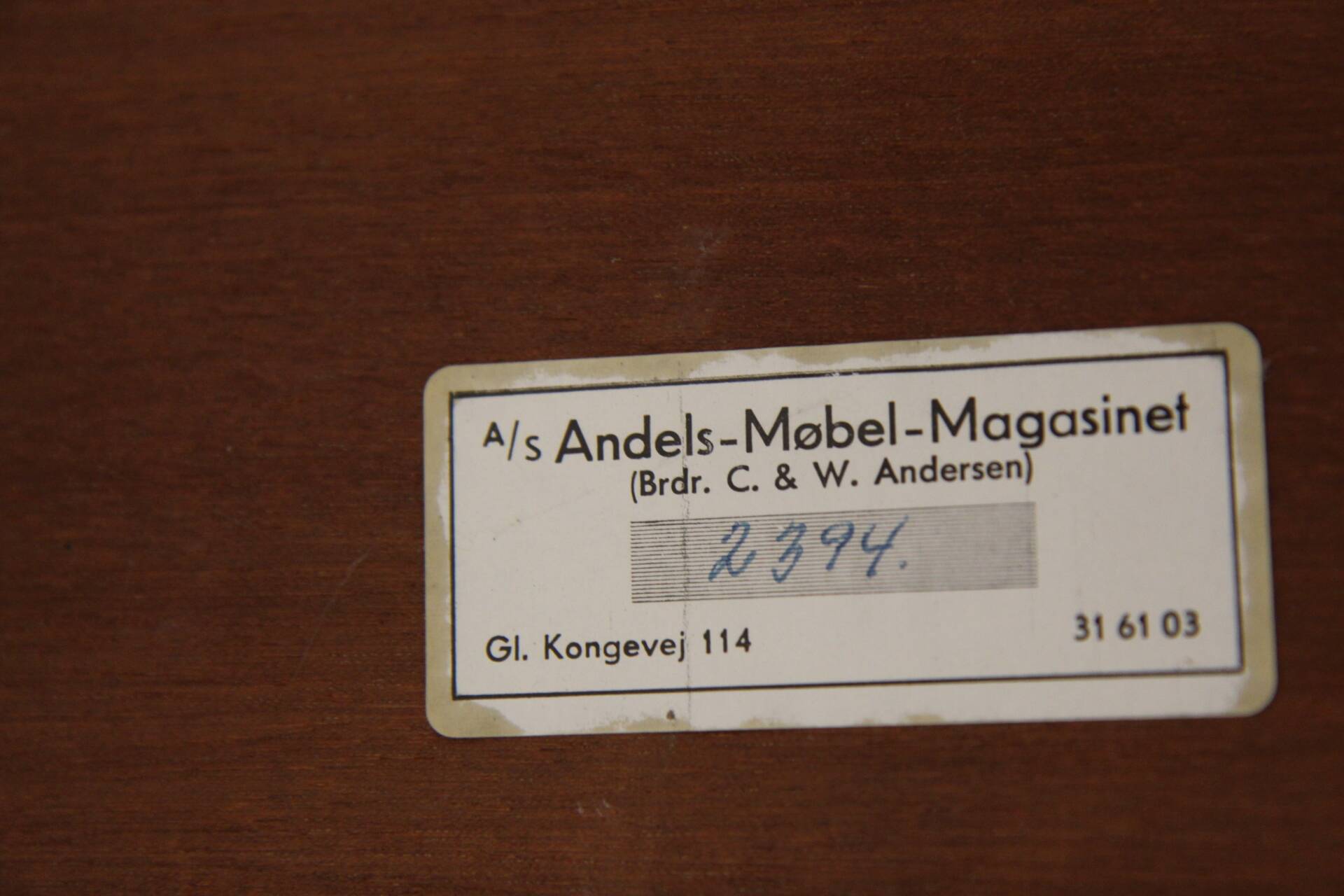 Scandinavian mahogany coffee table, A/S Andels-Möbel-Magasinet Brdr. C & W. Andersen, Denmark, 1960