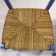 Lot of 4 decked blue chairs