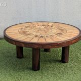 Vintage Herbier coffee table by Roger Capron