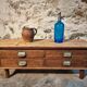 Antique French chest of drawers, circa 1900 – oak and pine with 4 drawers