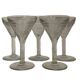 5 large antique bistro glasses – blown glass with bubbles