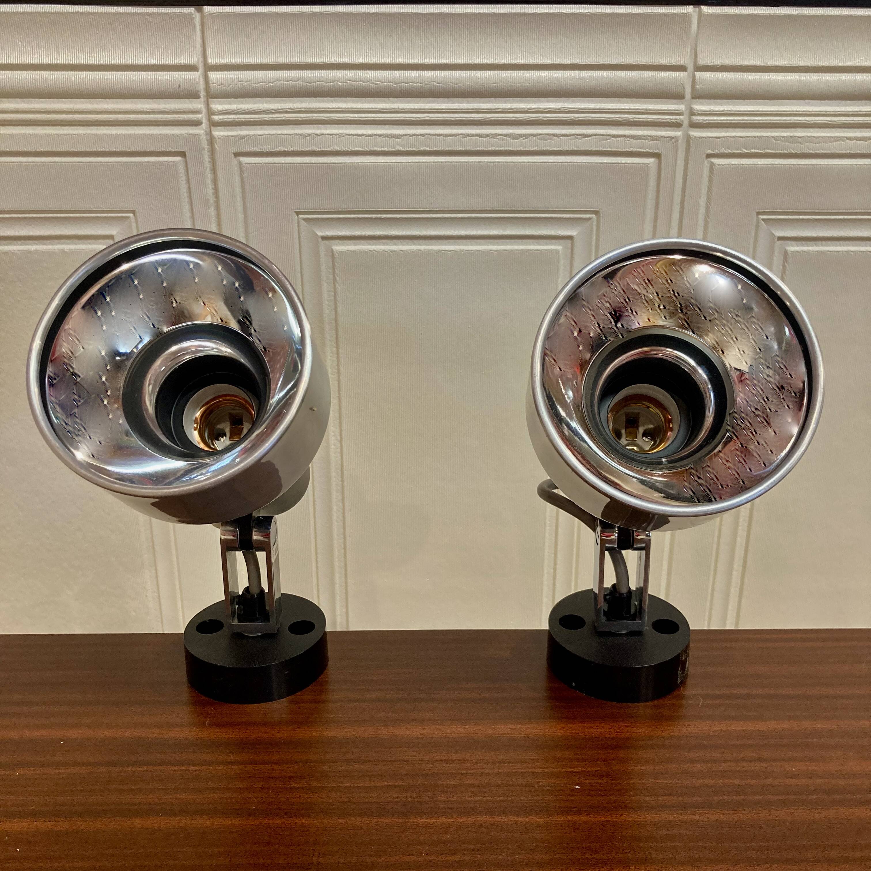 Pair of modular wall lights Scandinavian design 1960.