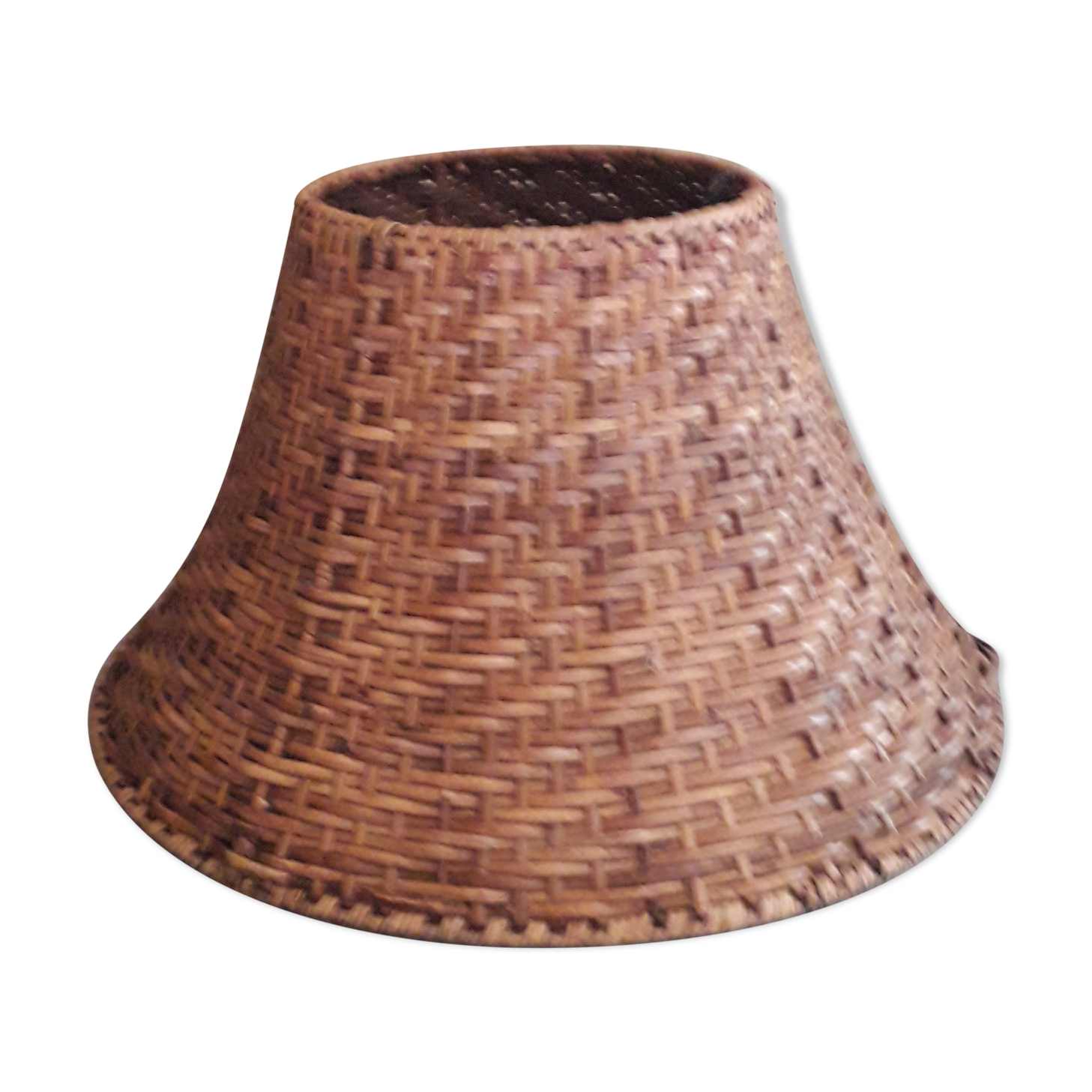 Large braided wicker lampshade