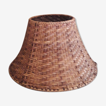 Large braided wicker lampshade